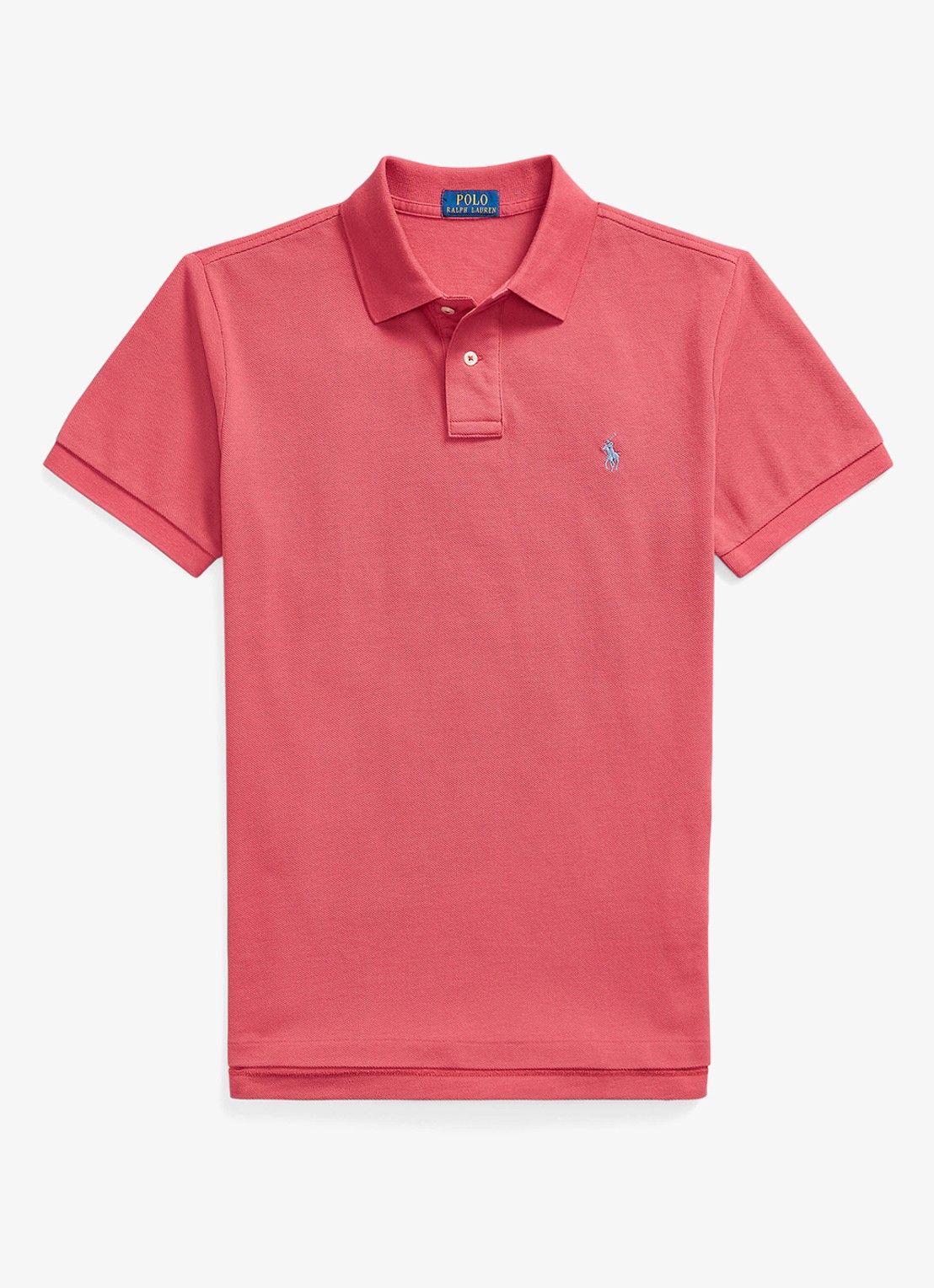 Ralph Lauren Slim fit mesh Polo-shirt - voorkant nantucket red / rood