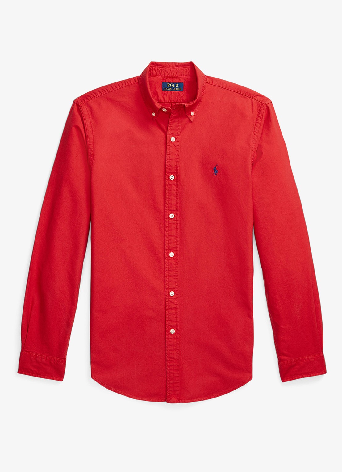 Ralph Lauren Slim fit overhemd met button down-kraag - voorkant 4 new brick / rood