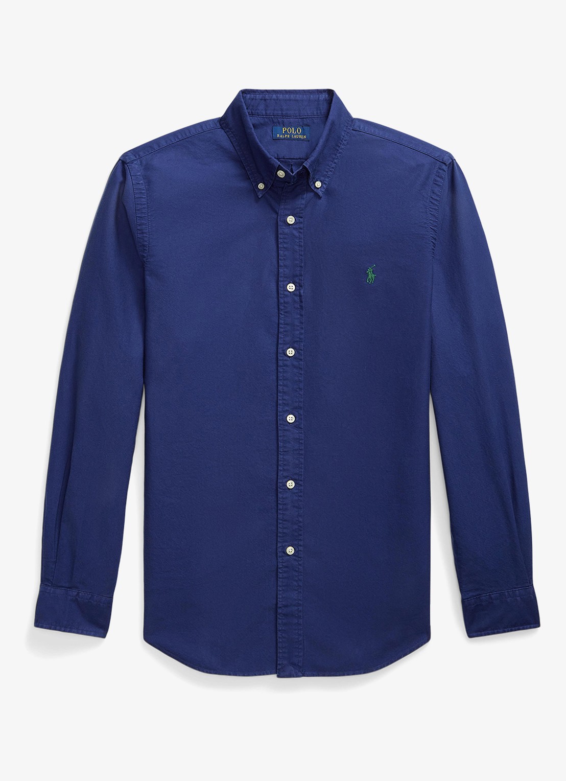 Ralph Lauren Slim fit overhemd met button down-kraag - voorkant 4 freshwater / donkerblauw