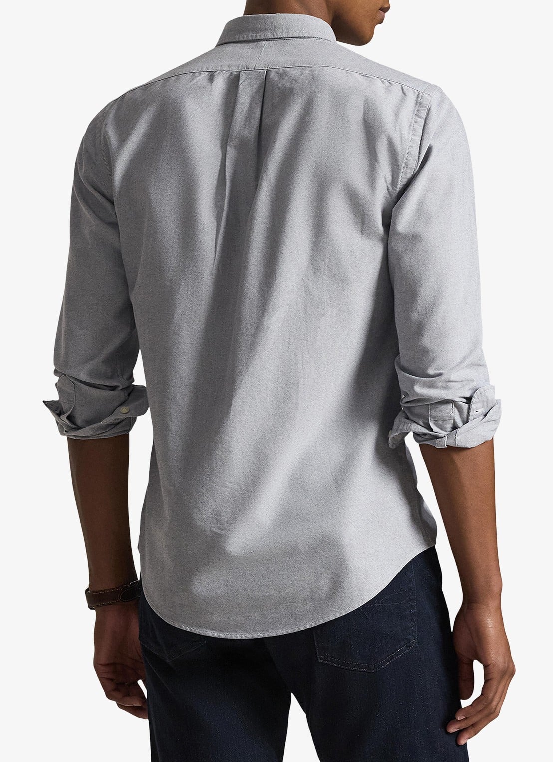 Ralph Lauren Slim fit overhemd met button down kraag - achterkant donkerblauw