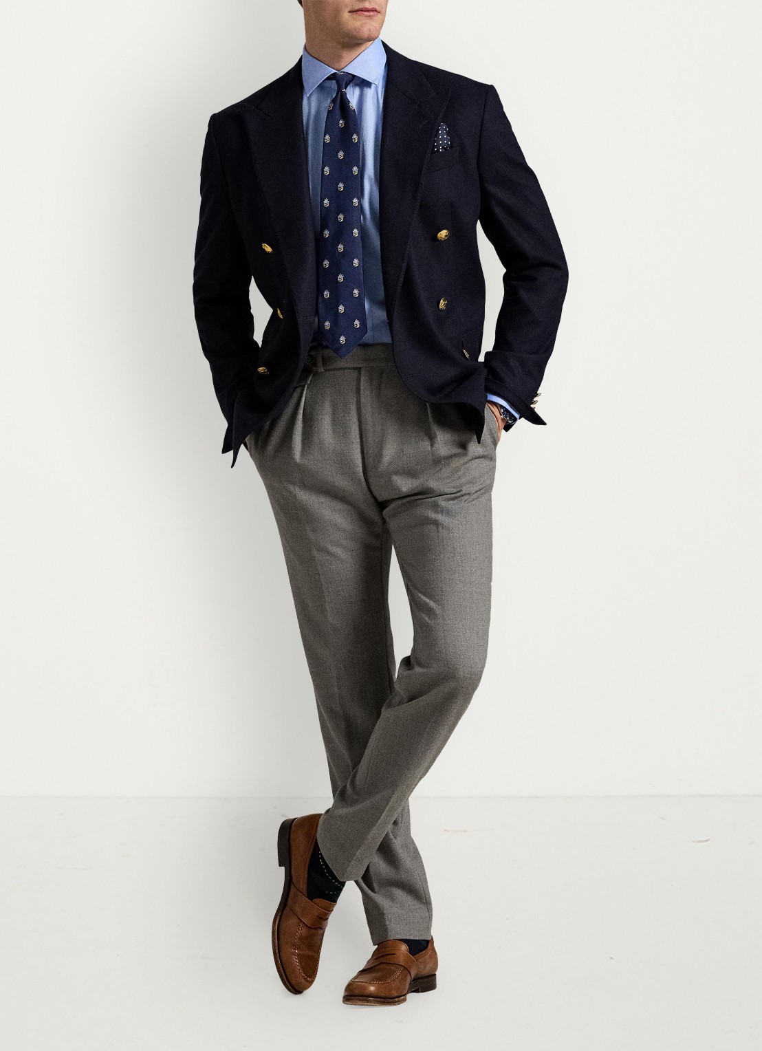 Ralph Lauren Slim fit overhemd met logo - detail 4 5499a blue / blauw