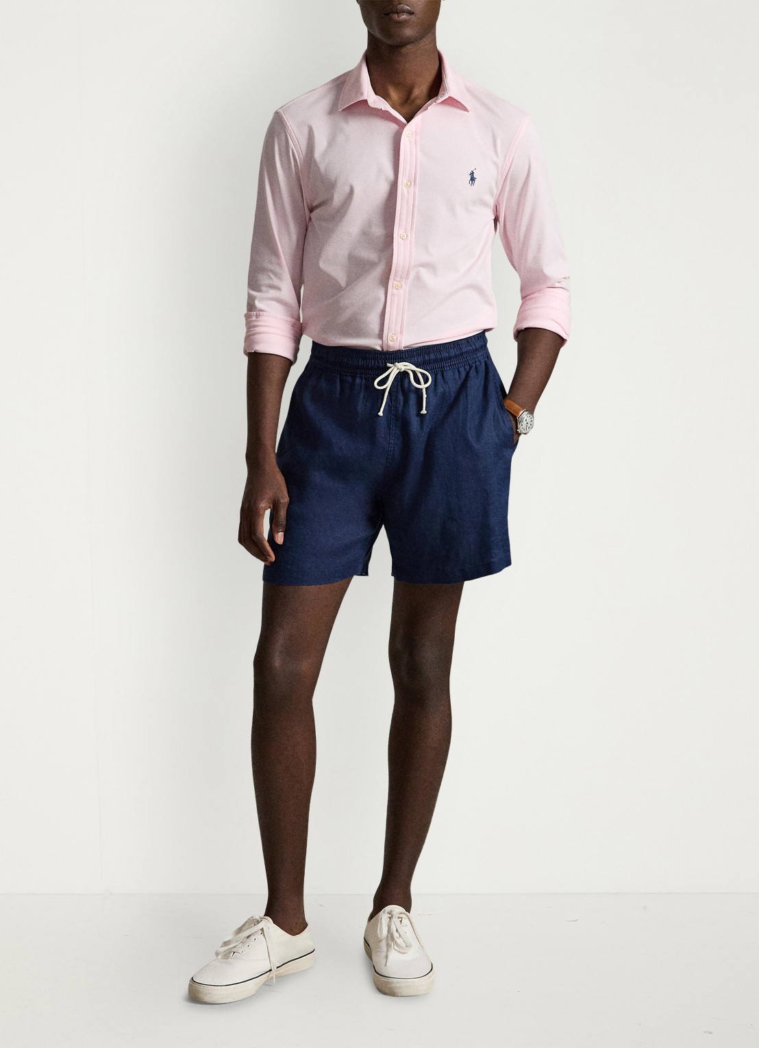 Ralph Lauren Slim fit overhemd met logo - detail 2 carmel pink/white-2wqf