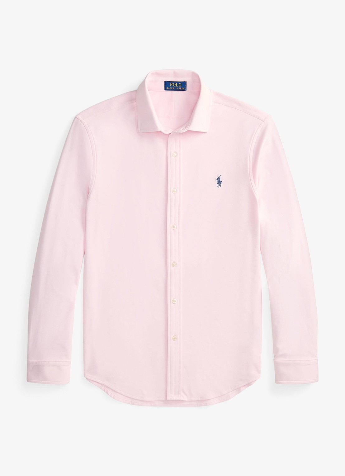 Ralph Lauren Slim fit overhemd met logo - voorkant 4 carmel pink/white-2wqf