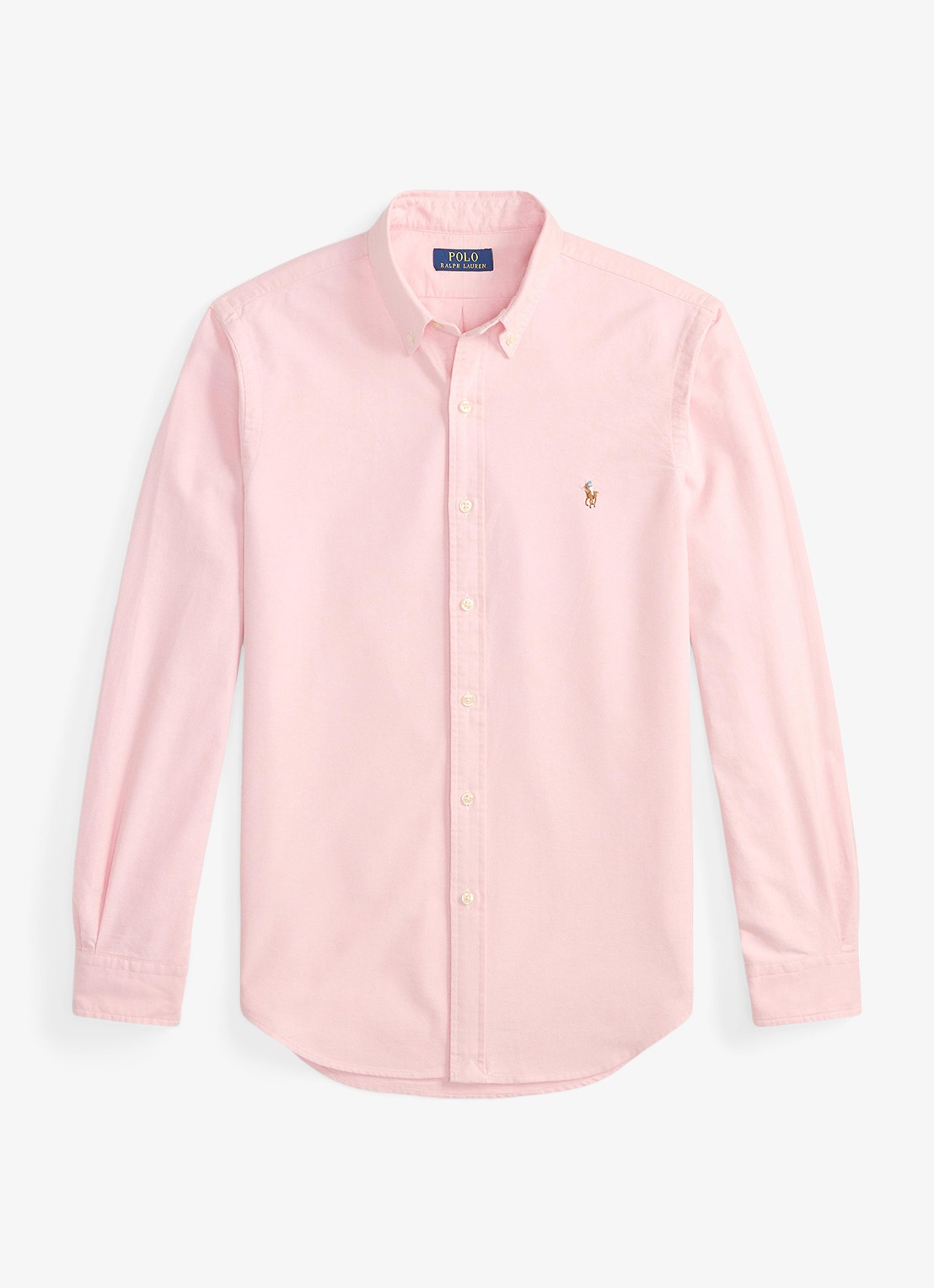 Ralph Lauren Slim fit overhemd met logoborduring - voorkant 3 bsr pink / roze