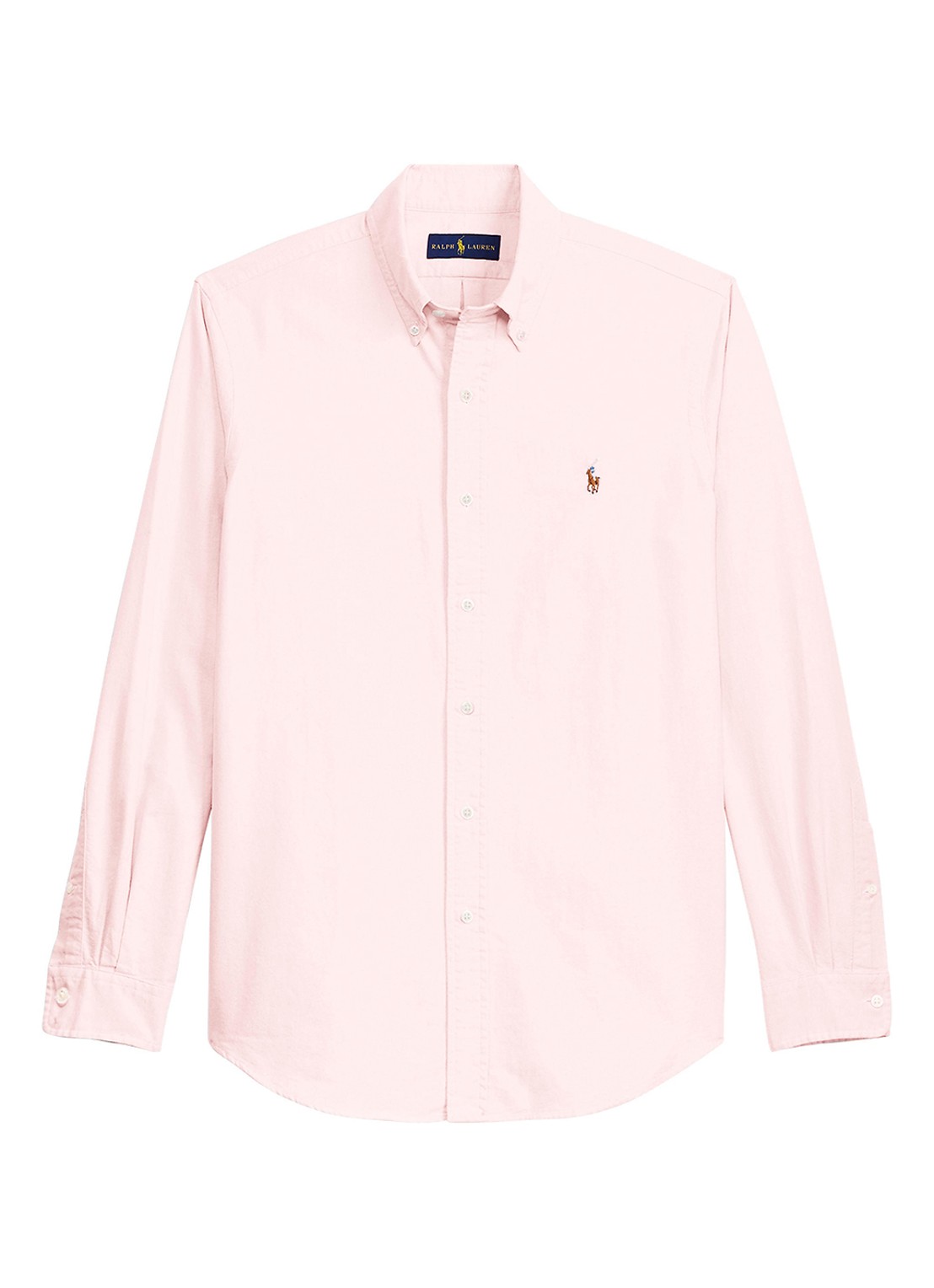 Ralph Lauren Slim fit overhemd met logoborduring - voorkant 5 bsr pink / roze