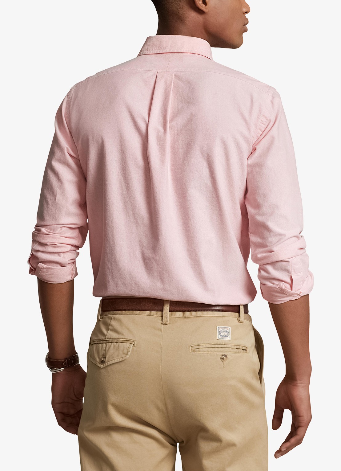 Ralph Lauren Slim fit overhemd met logoborduring - achterkant 2 bsr pink / roze