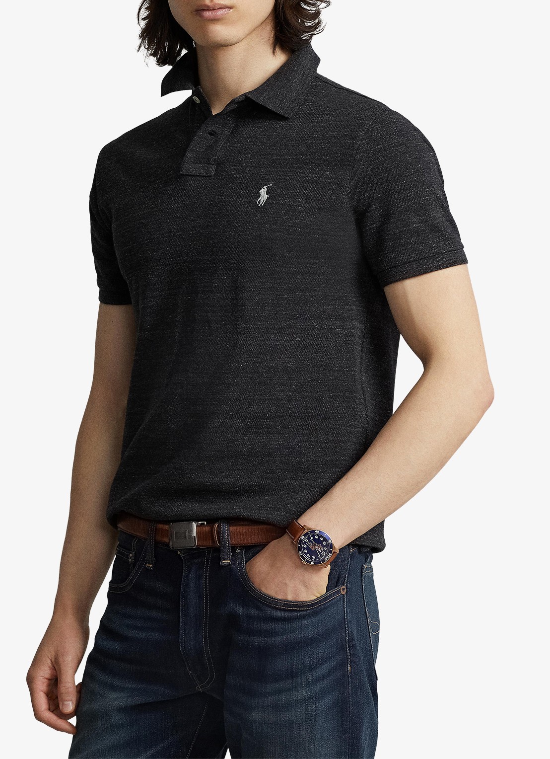 Ralph Lauren Slim fit overhemd met logoborduring - detail 8 plaid / dark blue - blauw