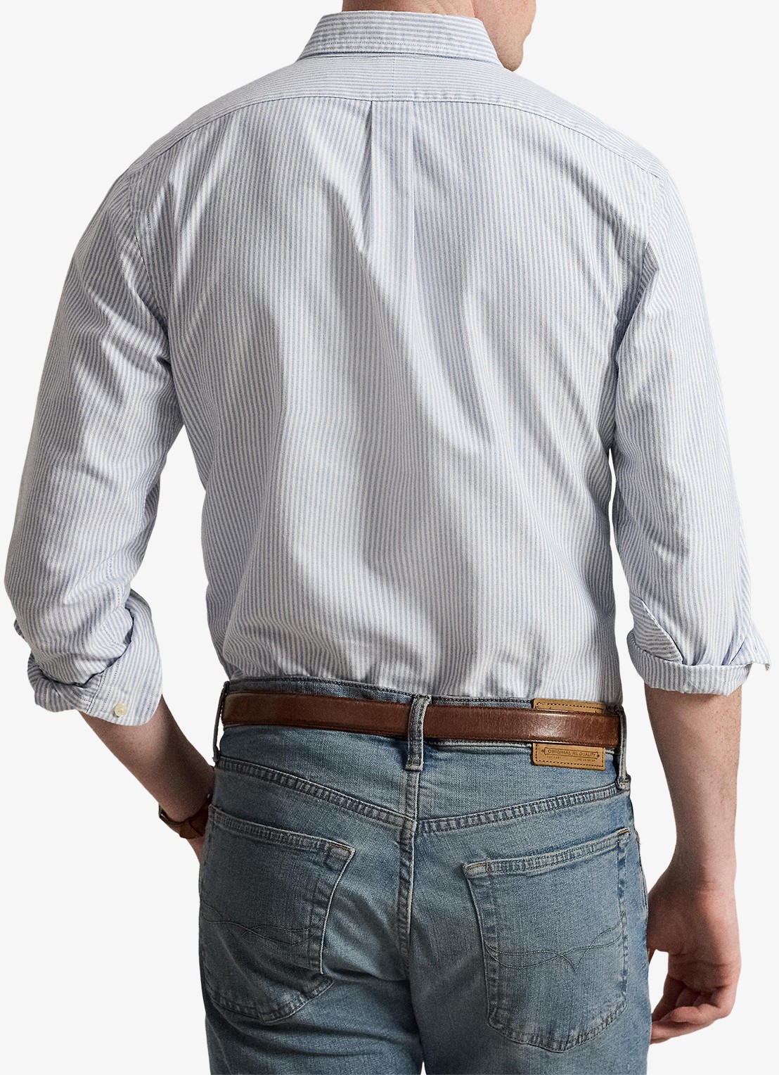 Ralph Lauren Slim fit overhemd met logoborduring - achterkant 5 bsr blue/white