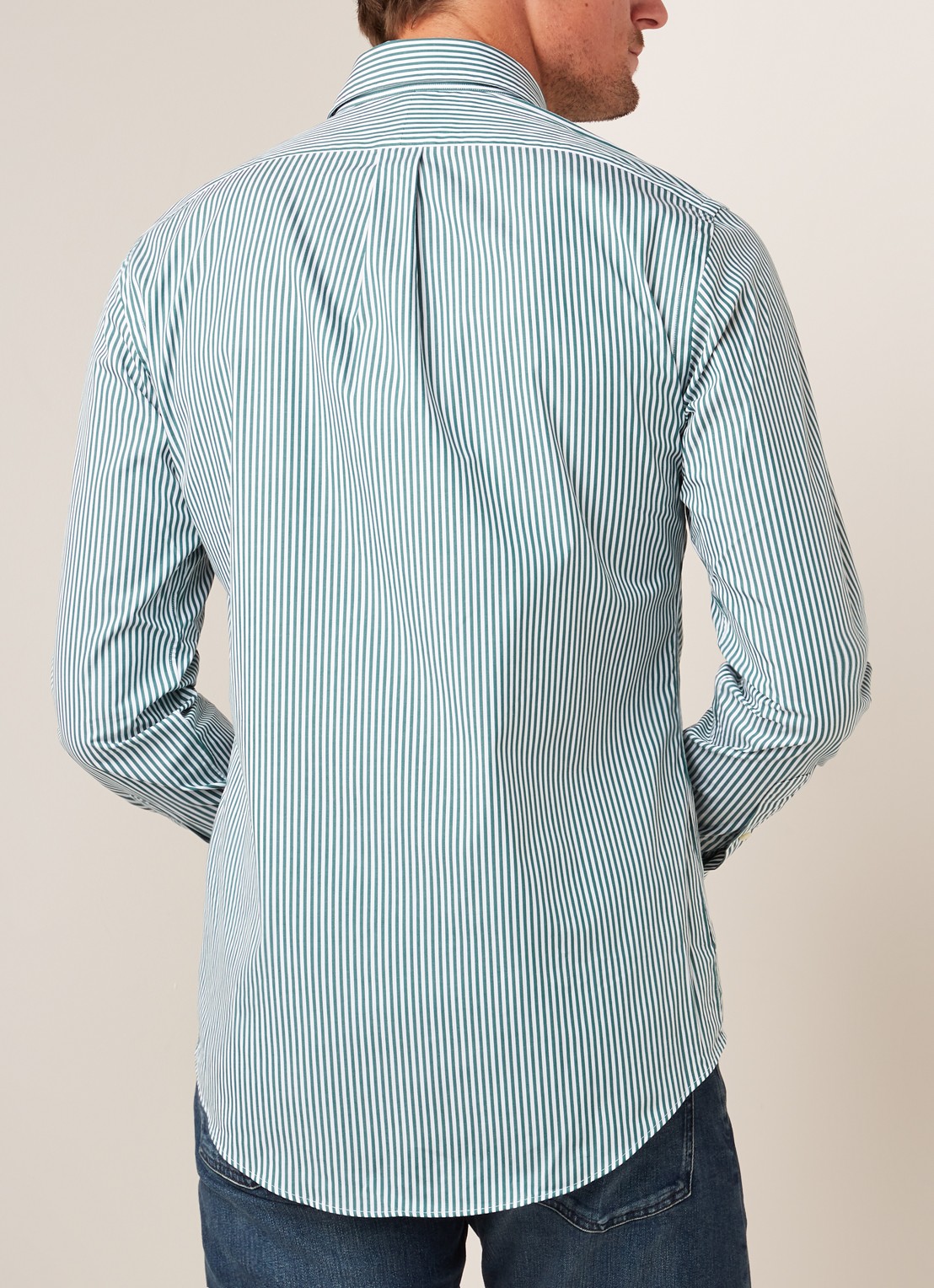 Ralph Lauren Slim fit overhemd met streepdessin - achterkant green