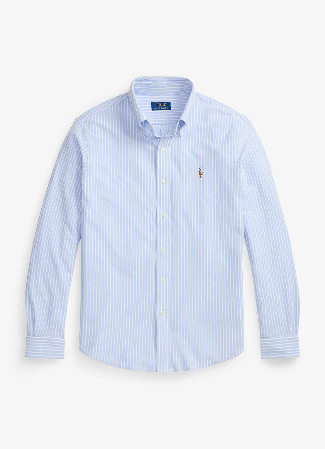 Ralph Lauren Slim fit Oxford overhemd met streepprint - voorkant blue/white / blauw