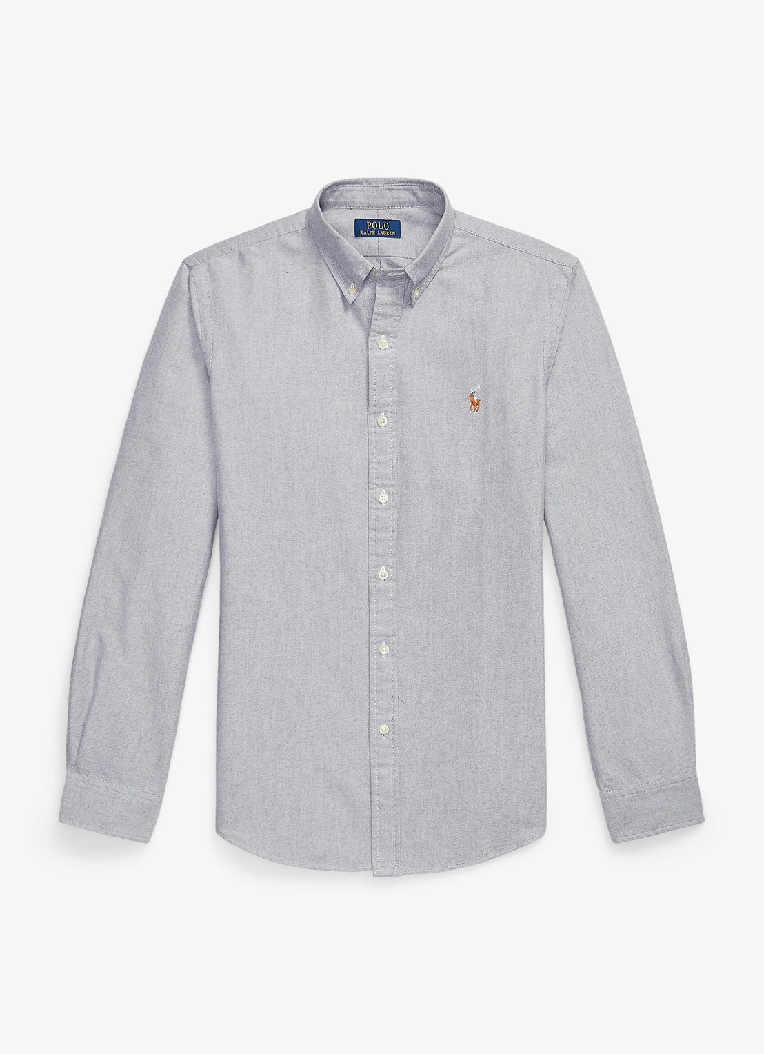 Ralph Lauren Slim fit Oxford overhemd - voorkant 4 donkerblauw