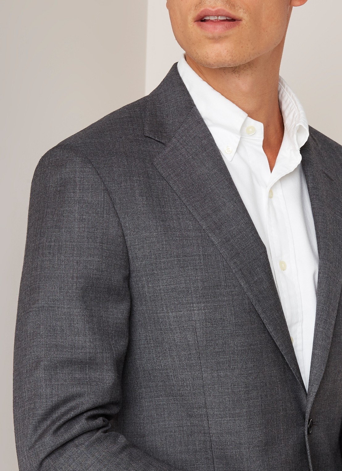 Ralph Lauren Slim fit pak in linnenblend met klepzakken - detail 6 medium grey multi