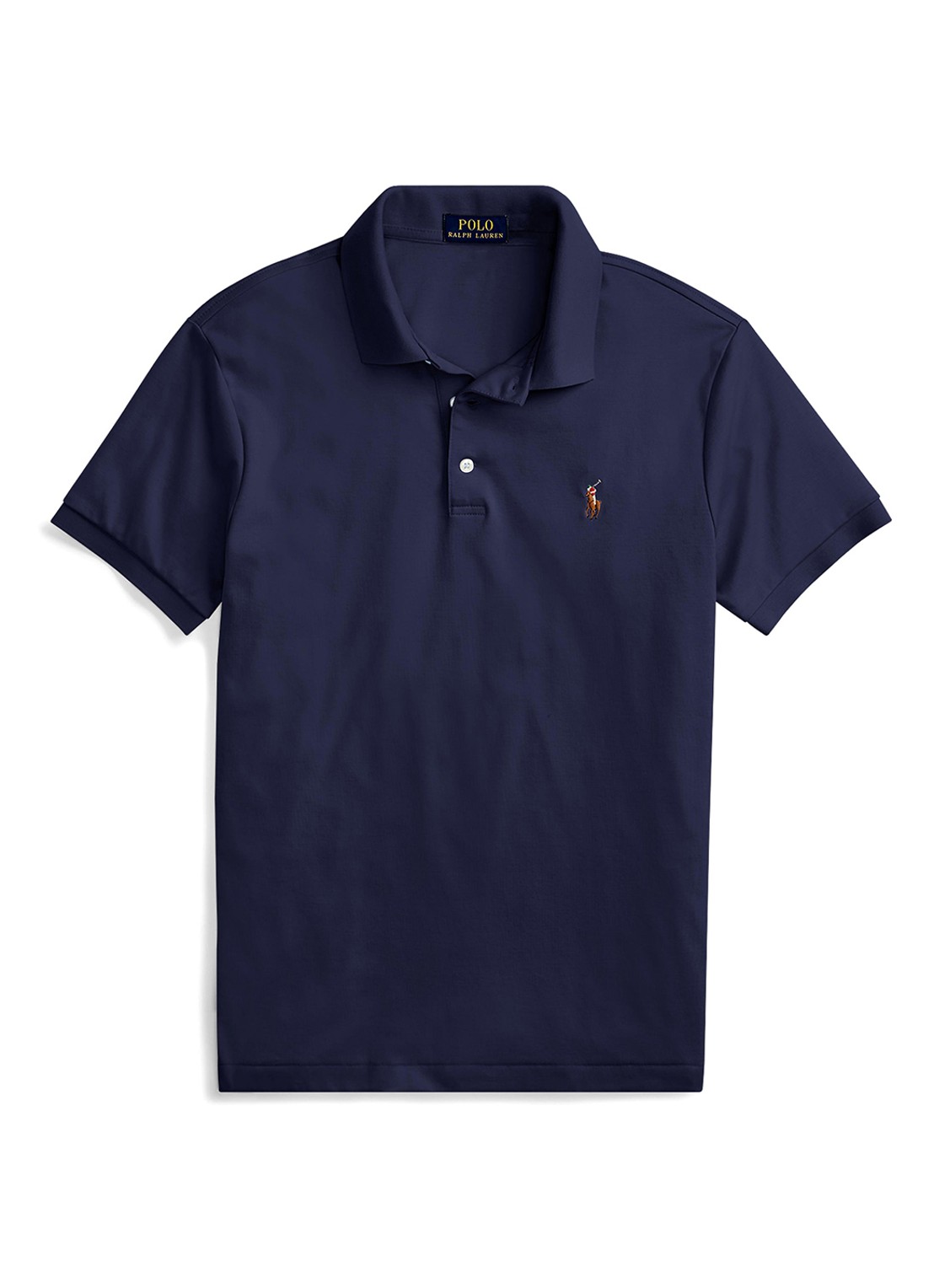 Ralph Lauren Slim fit polo van katoen - voorkant 4 refined navy / donkerblauw