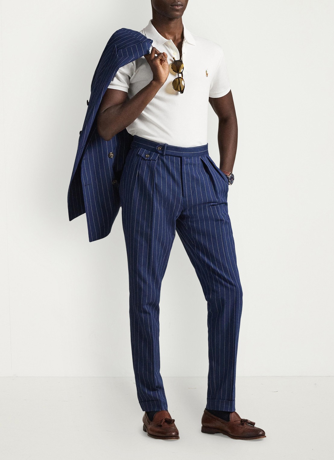 Ralph Lauren Slim fit polo van katoen - detail 4 white / wit
