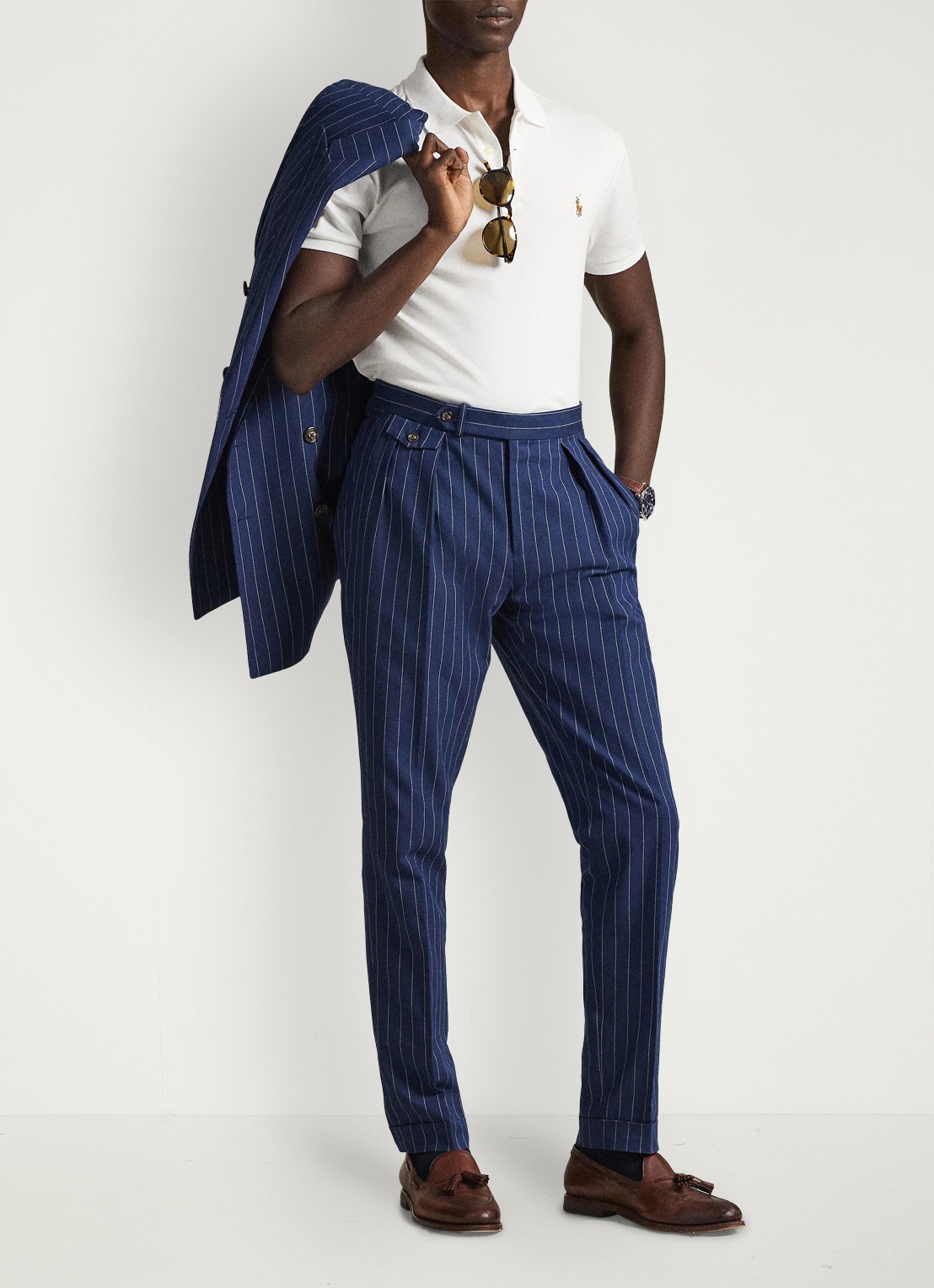 Ralph Lauren Slim fit polo van katoen - detail 5 white / wit