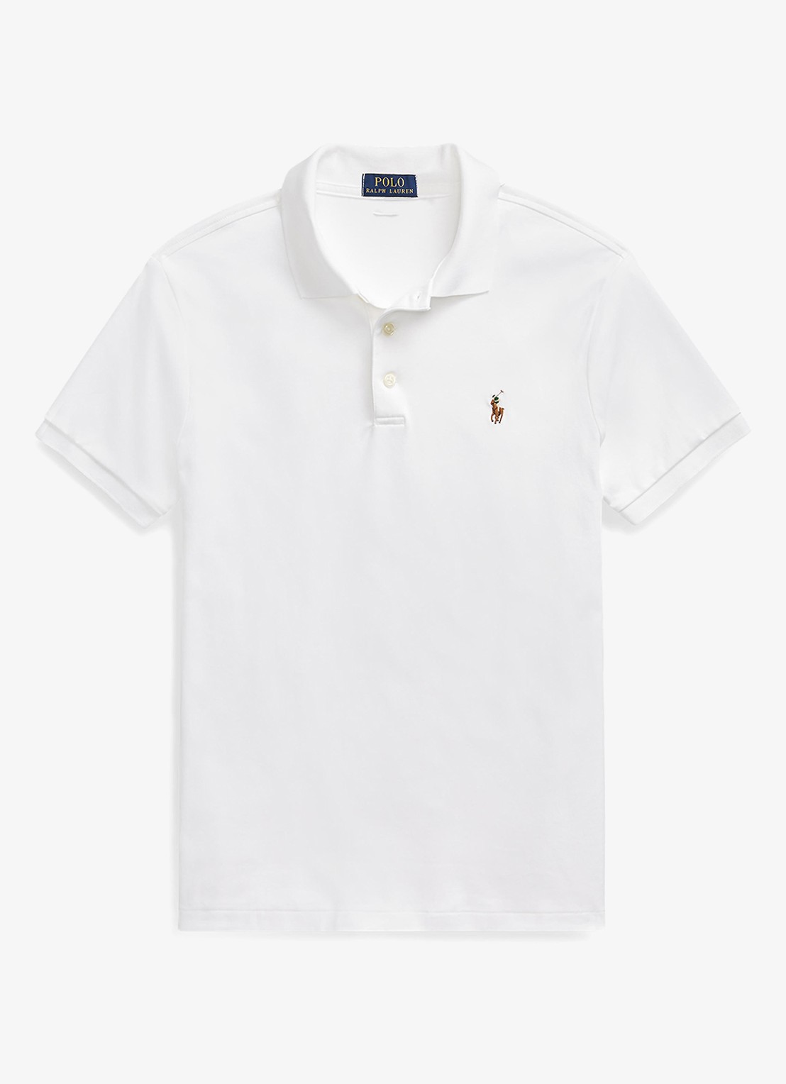 Ralph Lauren Slim fit polo van katoen - voorkant white / wit