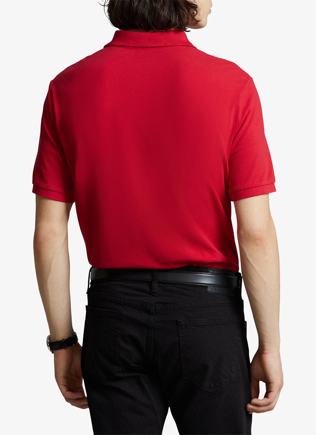 Ralph Lauren Slim fit polo van piqué katoen met logoborduring - achterkant rl2000 red / rood