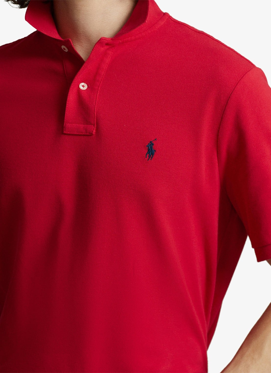 Ralph Lauren Slim fit polo van piqué katoen met logoborduring - detail 3 rl2000 red / rood