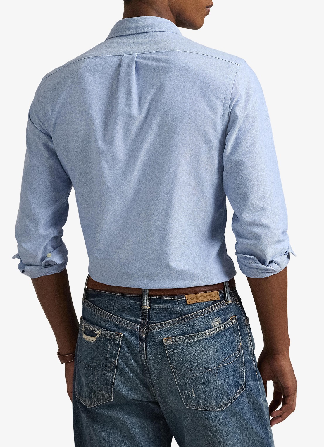 Ralph Lauren Slim fit polo van piqué katoen met logoborduring - achterkant 2 white / wit