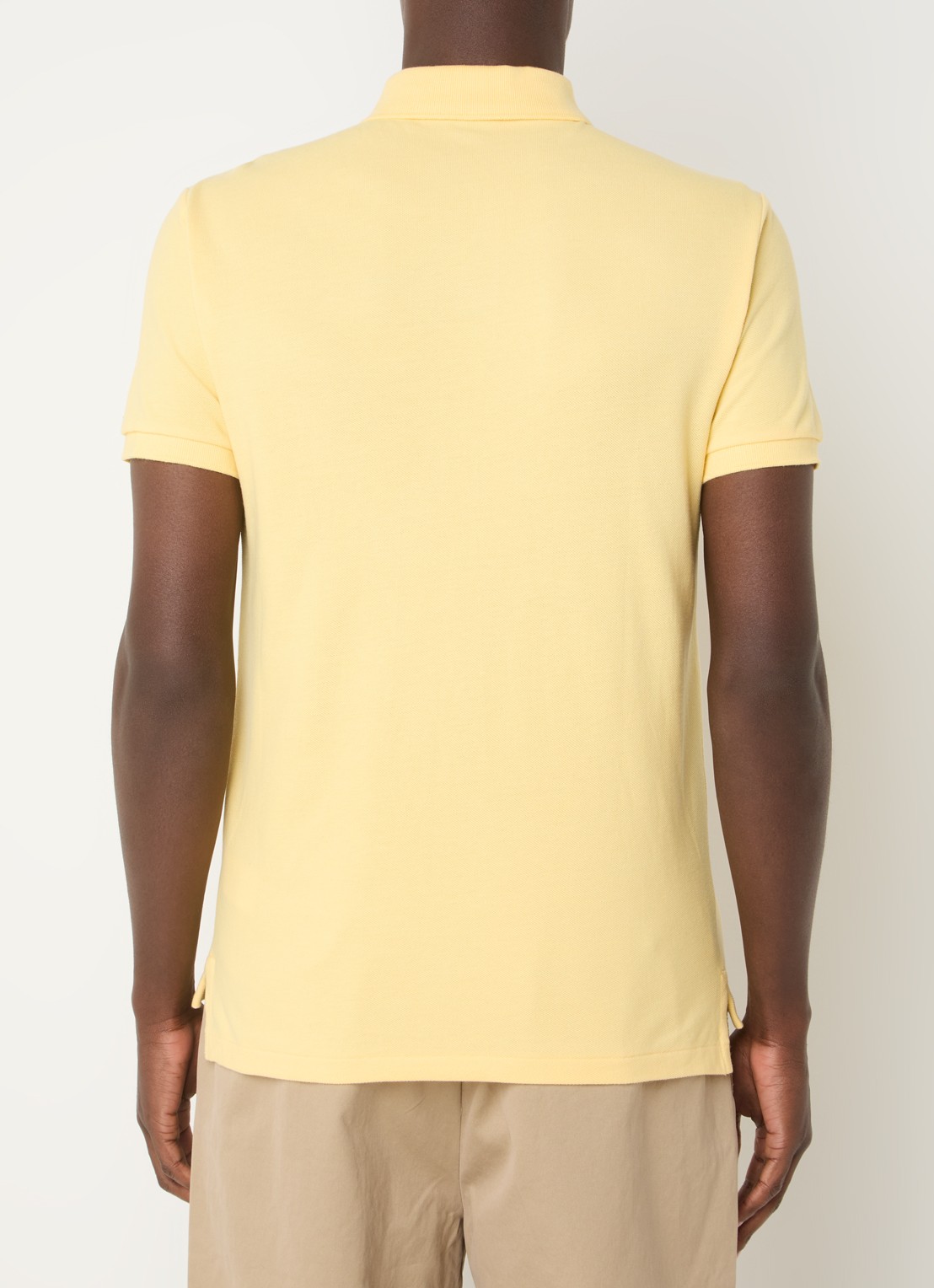 Ralph Lauren Slim fit polo van piqué katoen - achterkant 4 corn geel / geel