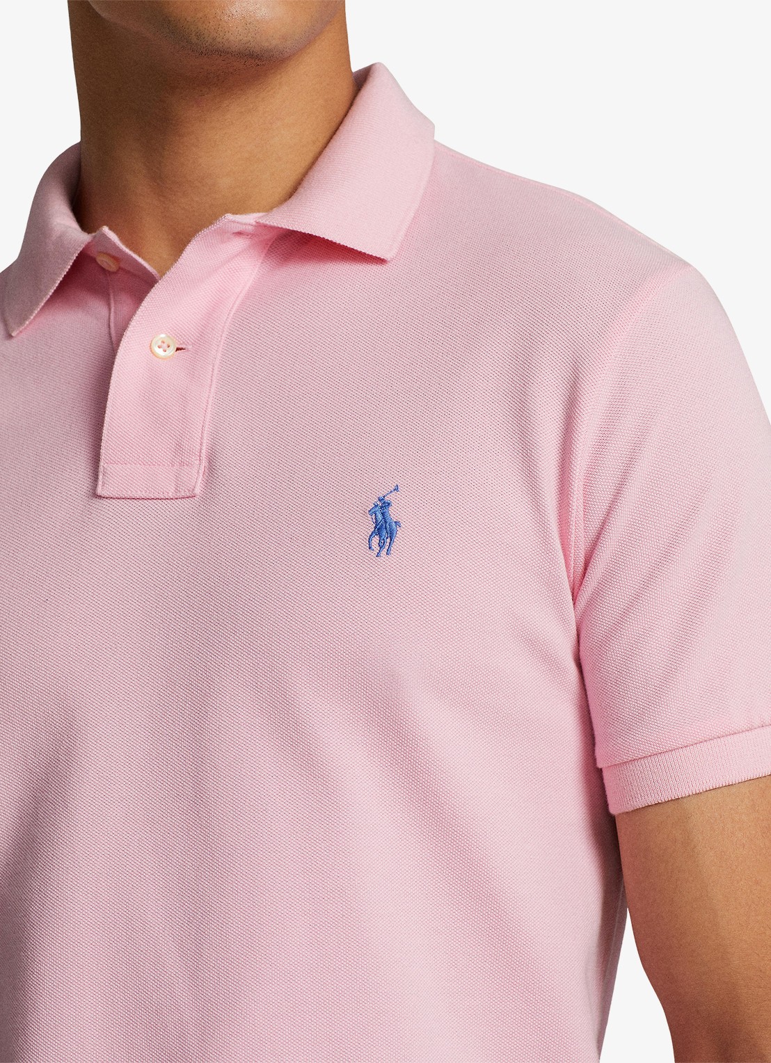 Ralph Lauren Slim fit polo van piqué katoen - detail 4 carmel pink/c7349