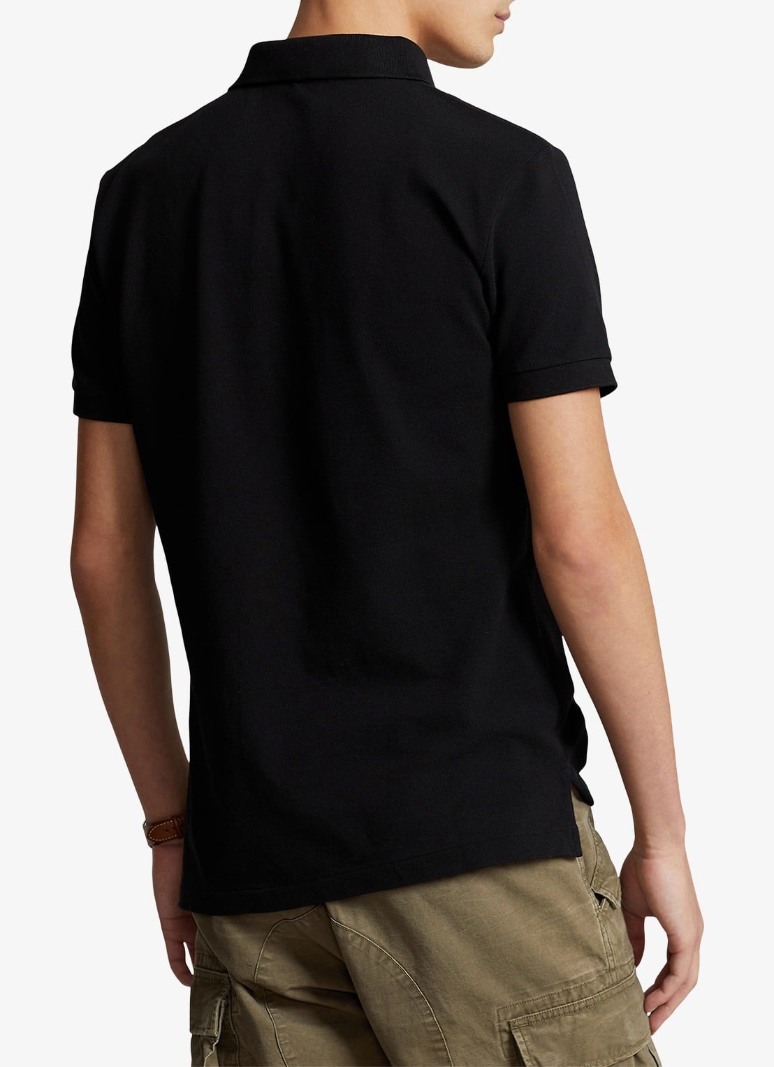 Ralph Lauren Slim fit polo van piqué katoen - achterkant polo black/c3870