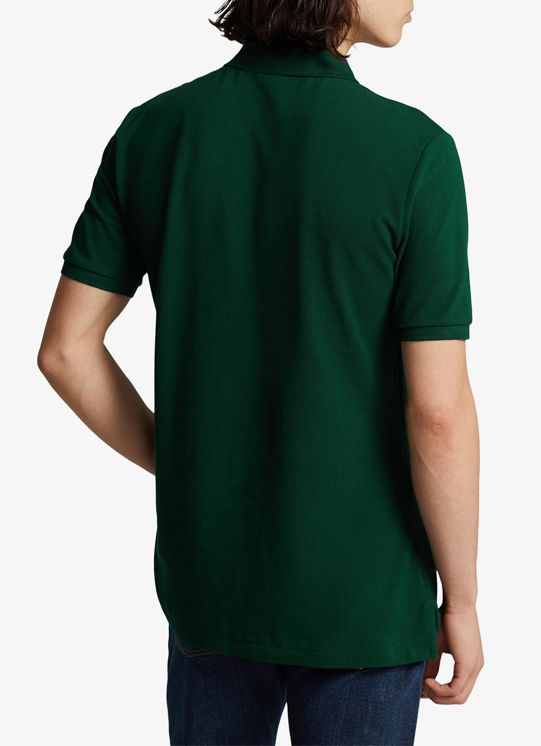 Ralph Lauren Slim fit polo van piqué katoen - achterkant 4 college green / groen