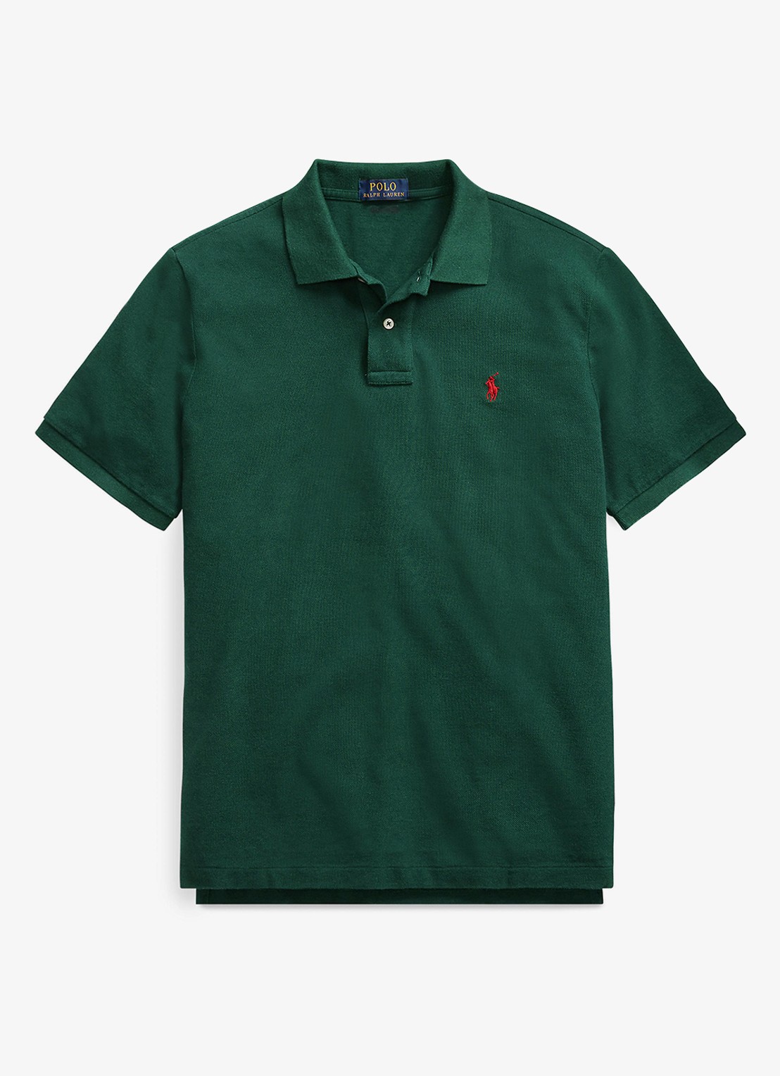 Ralph Lauren Slim fit polo van piqué katoen - voorkant college green / groen