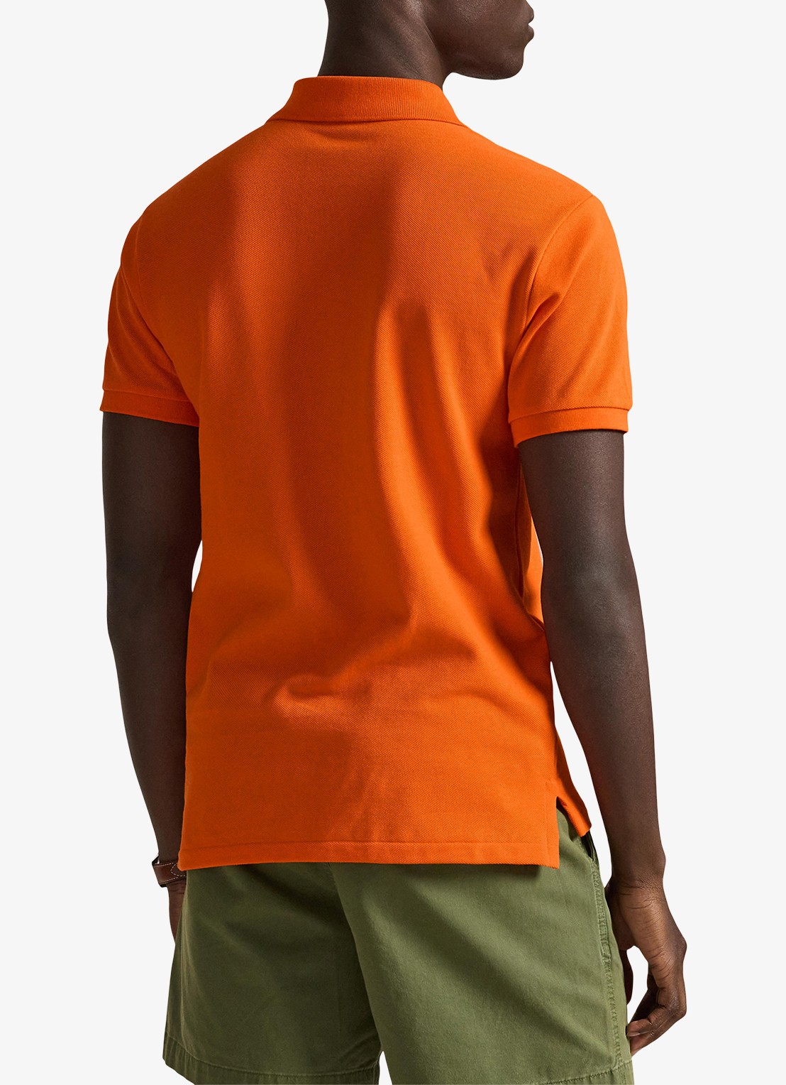 Ralph Lauren Slim fit polo van piqué katoen - achterkant sailing orange / oranje