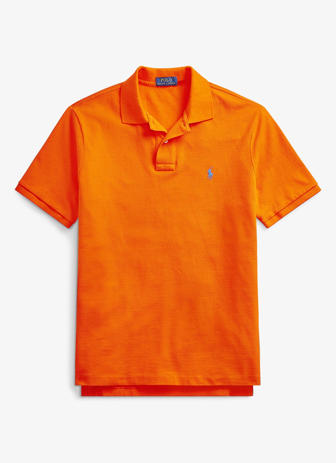 Ralph Lauren Slim fit polo van piqué katoen - voorkant 2 sailing orange / oranje