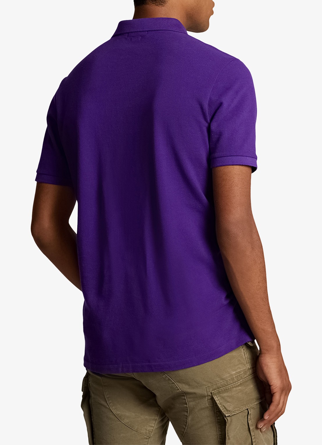 Ralph Lauren Slim fit polo van piqué katoen - achterkant 5 chalet purple / paars