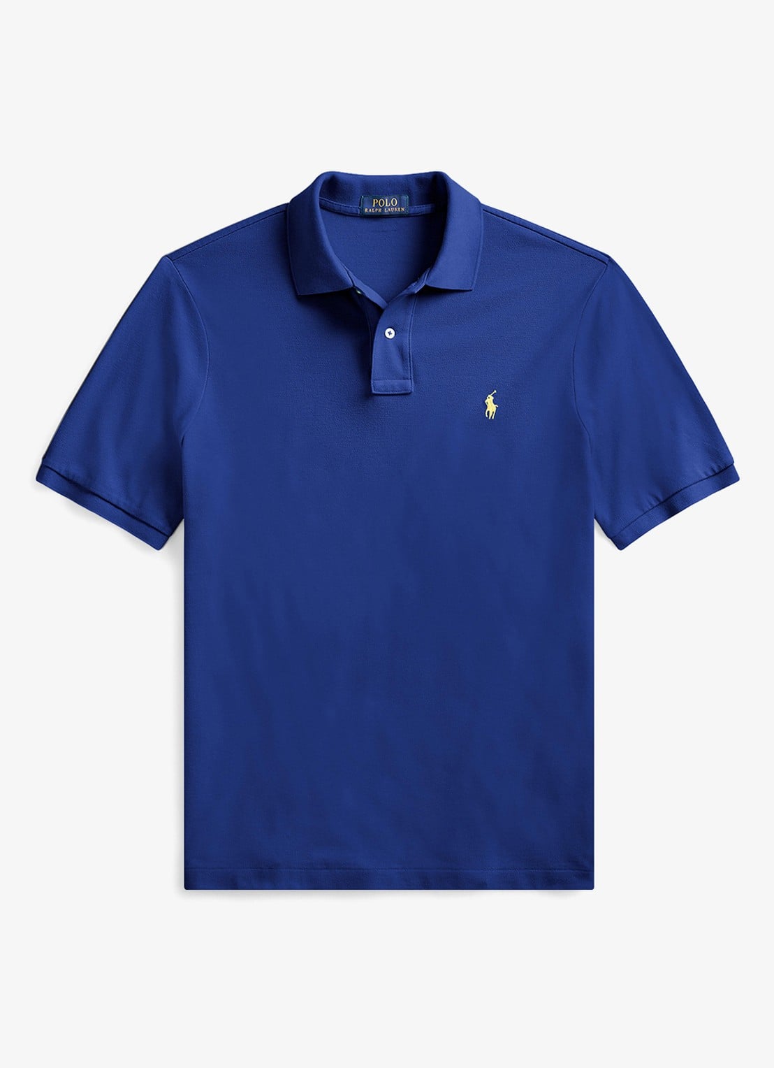 Ralph Lauren Slim fit polo van piqué katoen - voorkant fall royal / blauw