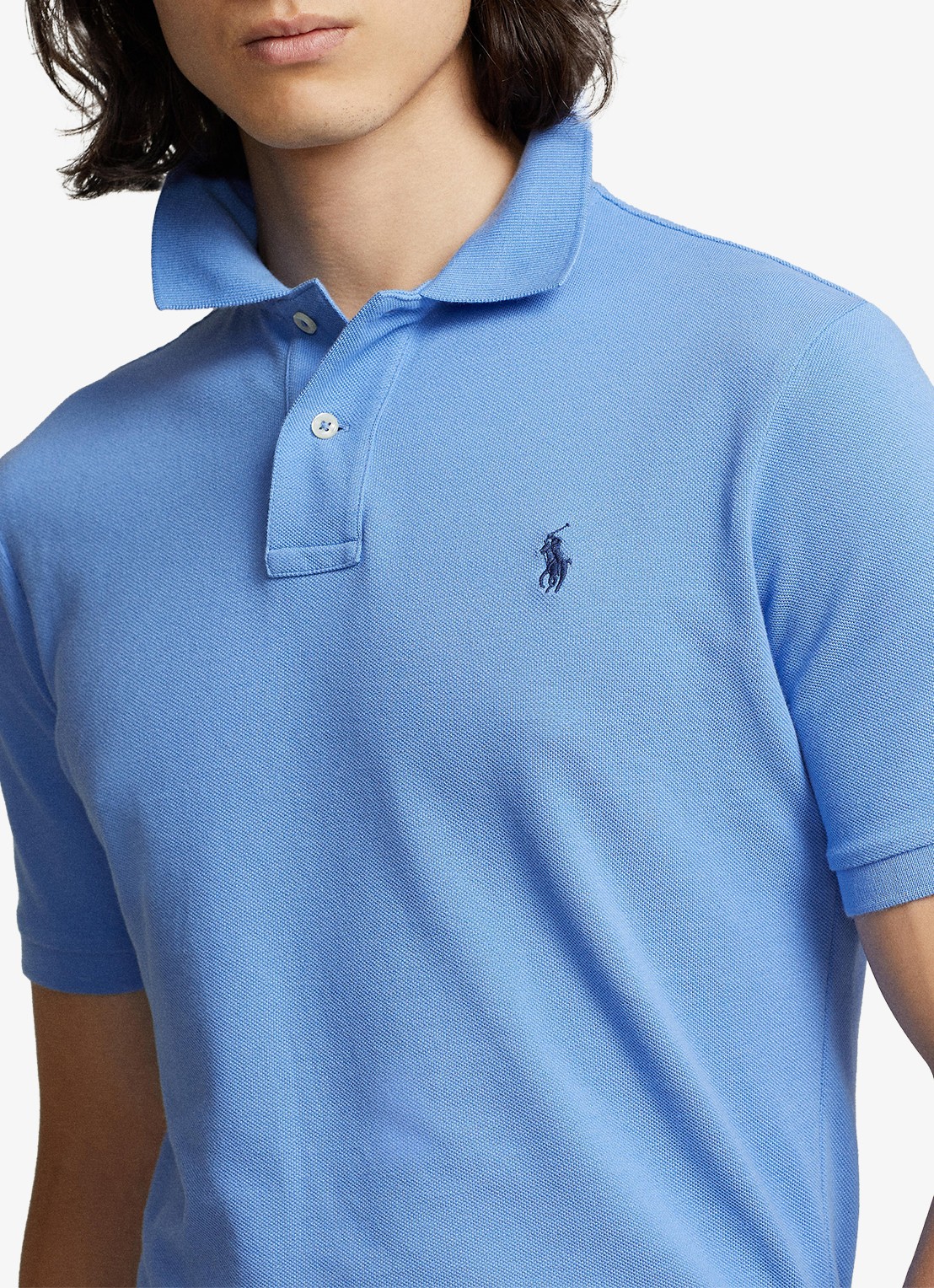 Ralph Lauren Slim fit polo van piqué katoen - detail 4 harbor island blue/c7998