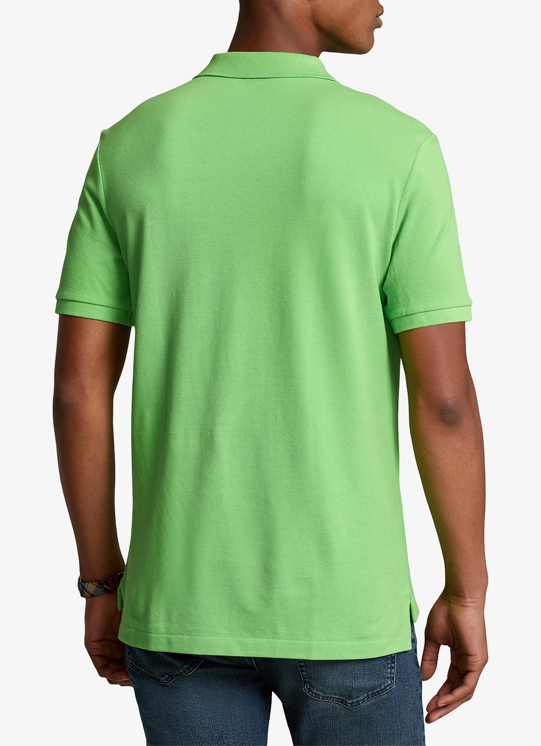 Ralph Lauren Slim fit polo van piqué katoen - achterkant 6 kiwi lime/c3867