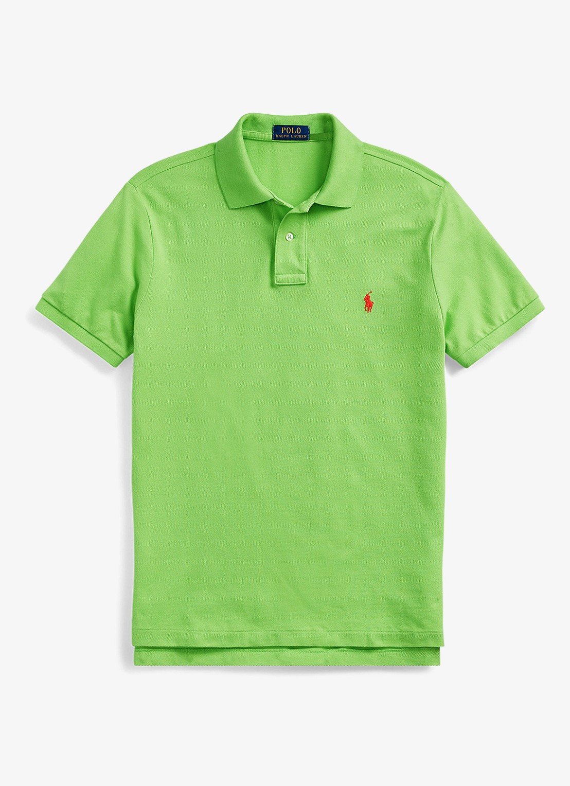 Ralph Lauren Slim fit polo van piqué katoen - voorkant kiwi lime/c3867