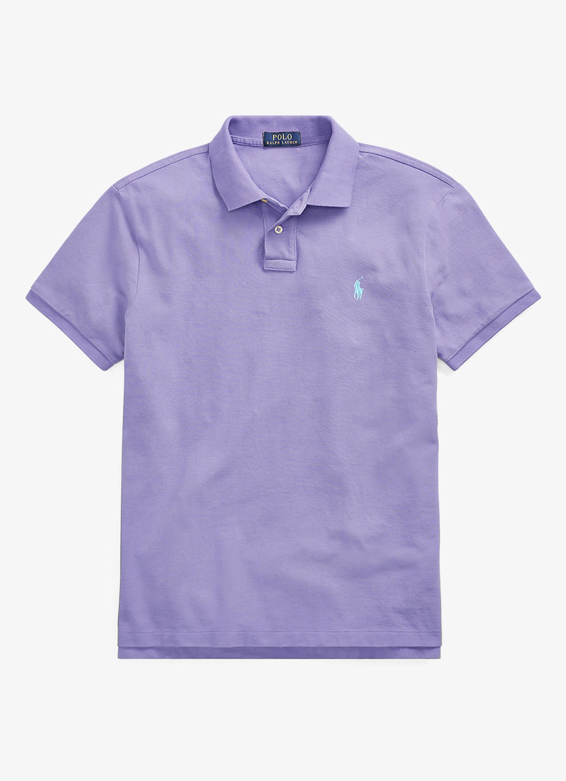 Ralph Lauren Slim fit polo van piqué katoen - voorkant hampton purple/c6103