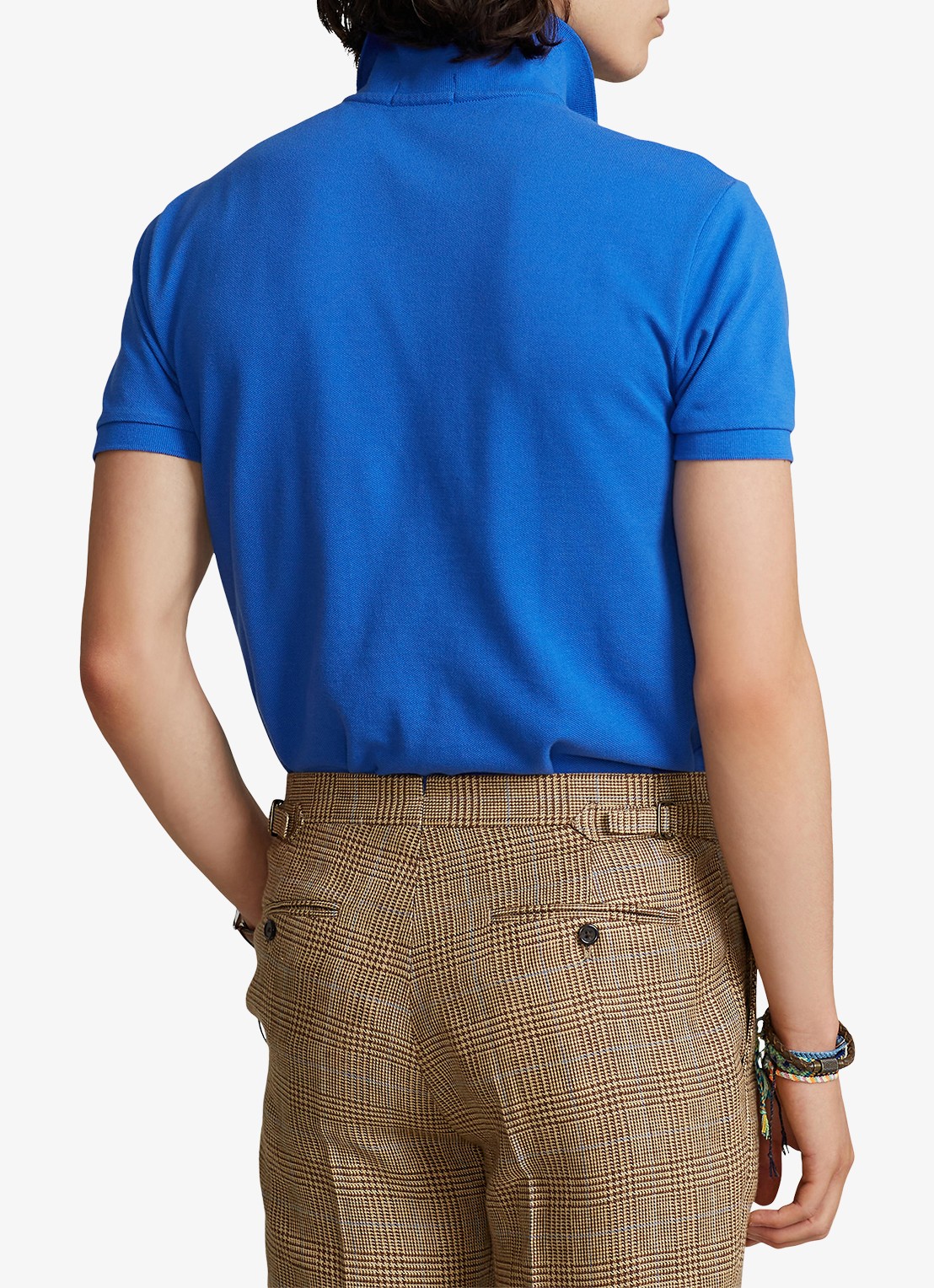 Ralph Lauren Slim fit polo van piqué katoen - achterkant 3 new iris blue / blauw