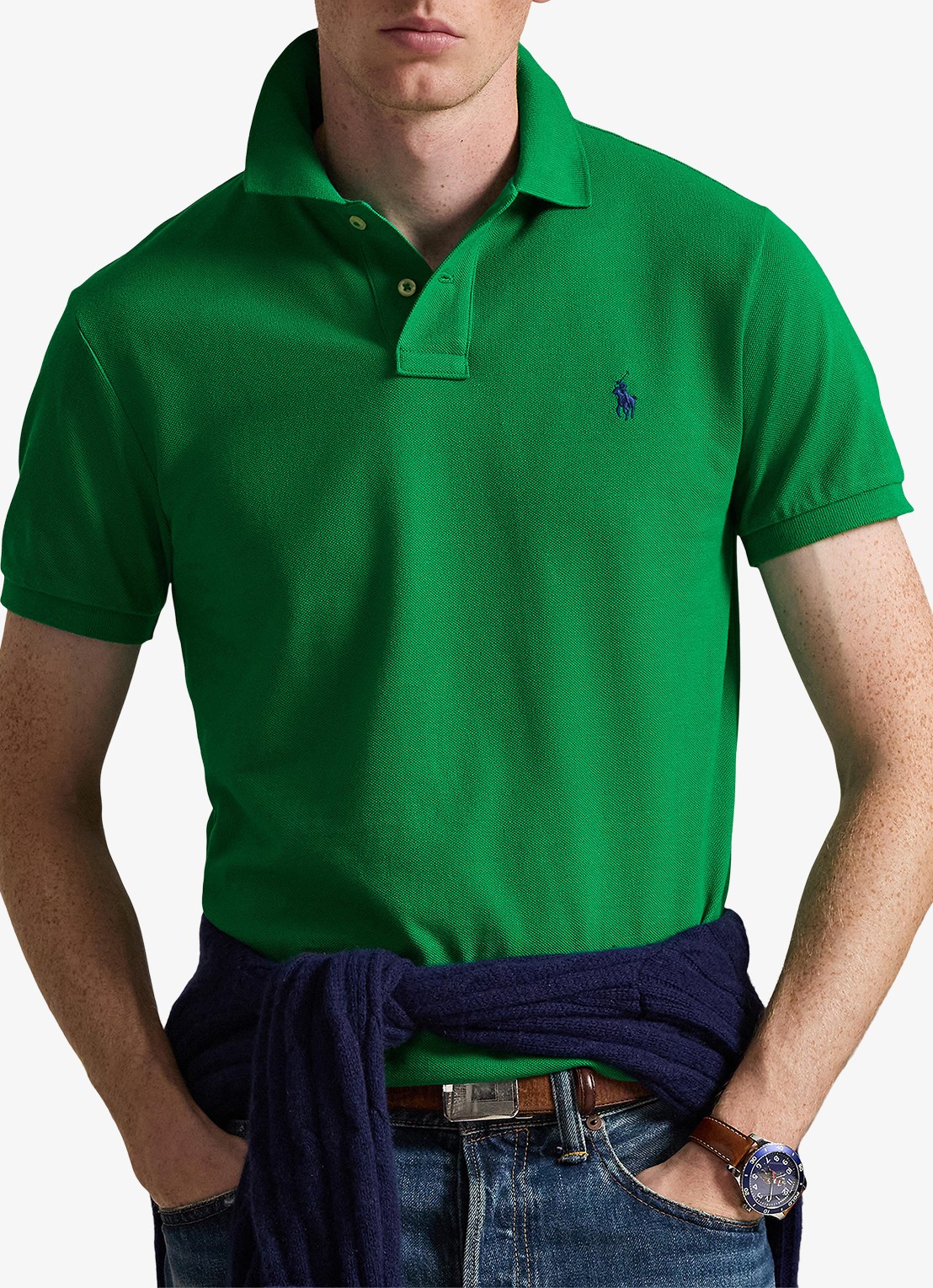 Ralph Lauren Slim fit polo van piqué katoen - detail 4 billiard/c7315-3el4