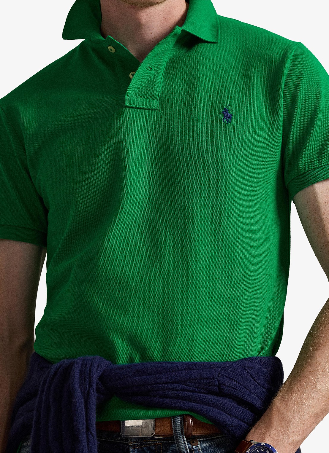 Ralph Lauren Slim fit polo van piqué katoen - detail 5 billiard/c7315-3el4