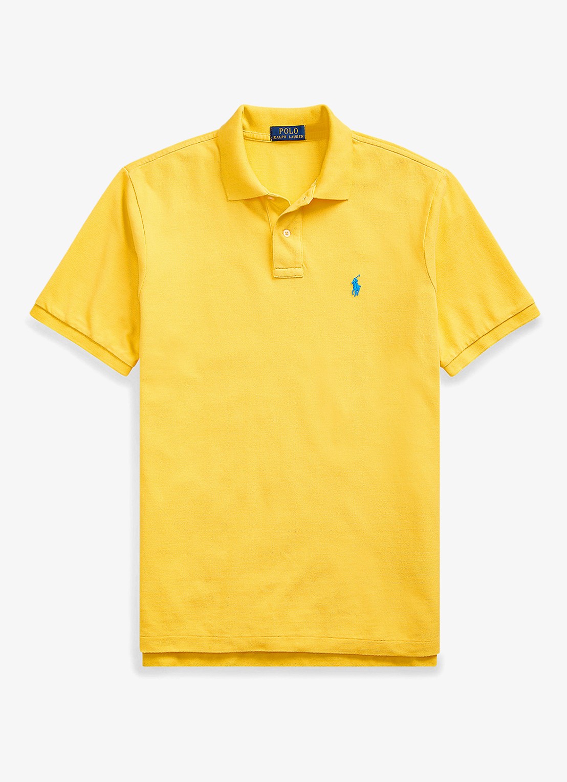 Ralph Lauren Slim fit polo van piqué katoen - voorkant 2 yellowfin/c7370-3ebq