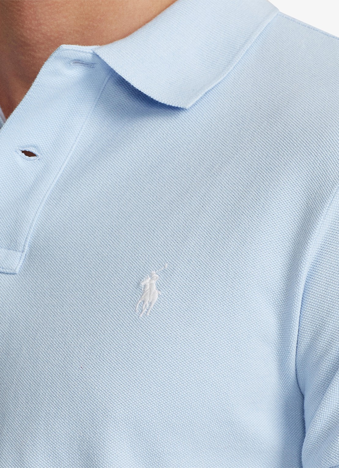 Ralph Lauren Slim fit polo van piqué katoen - detail 7 office blue/c1750-3ebj