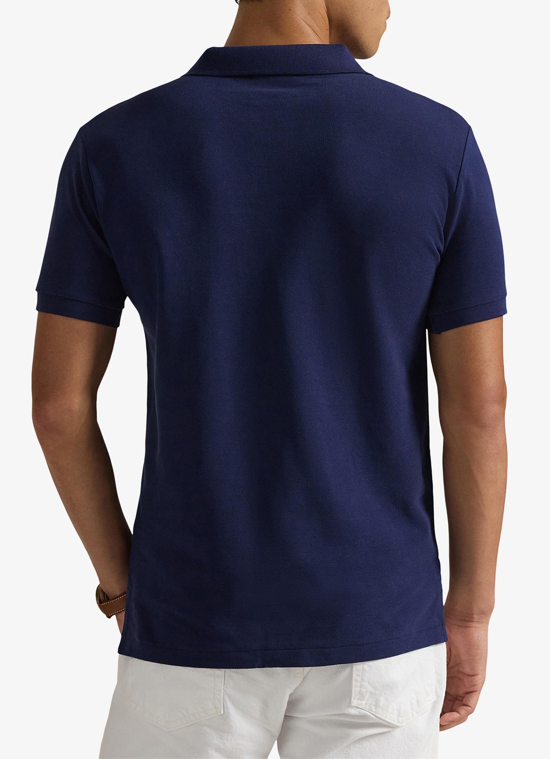 Ralph Lauren Slim fit polo van piqué katoen - achterkant 2 newport navy / donkerblauw