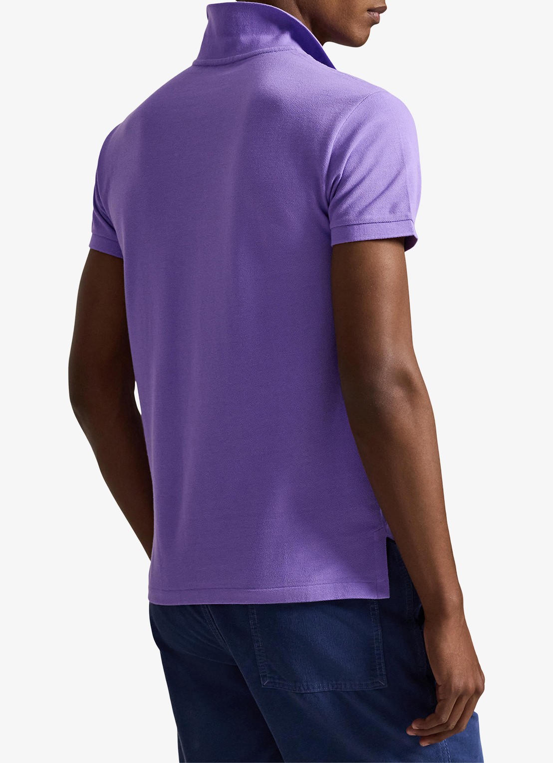 Ralph Lauren Slim fit polo van piqué katoen - achterkant 5 cactus purple/c6103-3el6