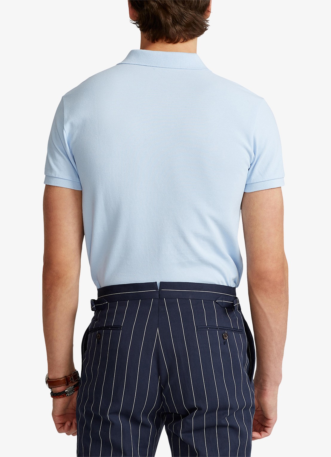 Ralph Lauren Slim fit polo van piqué katoen - achterkant 2 office blue/c1750-3ebj