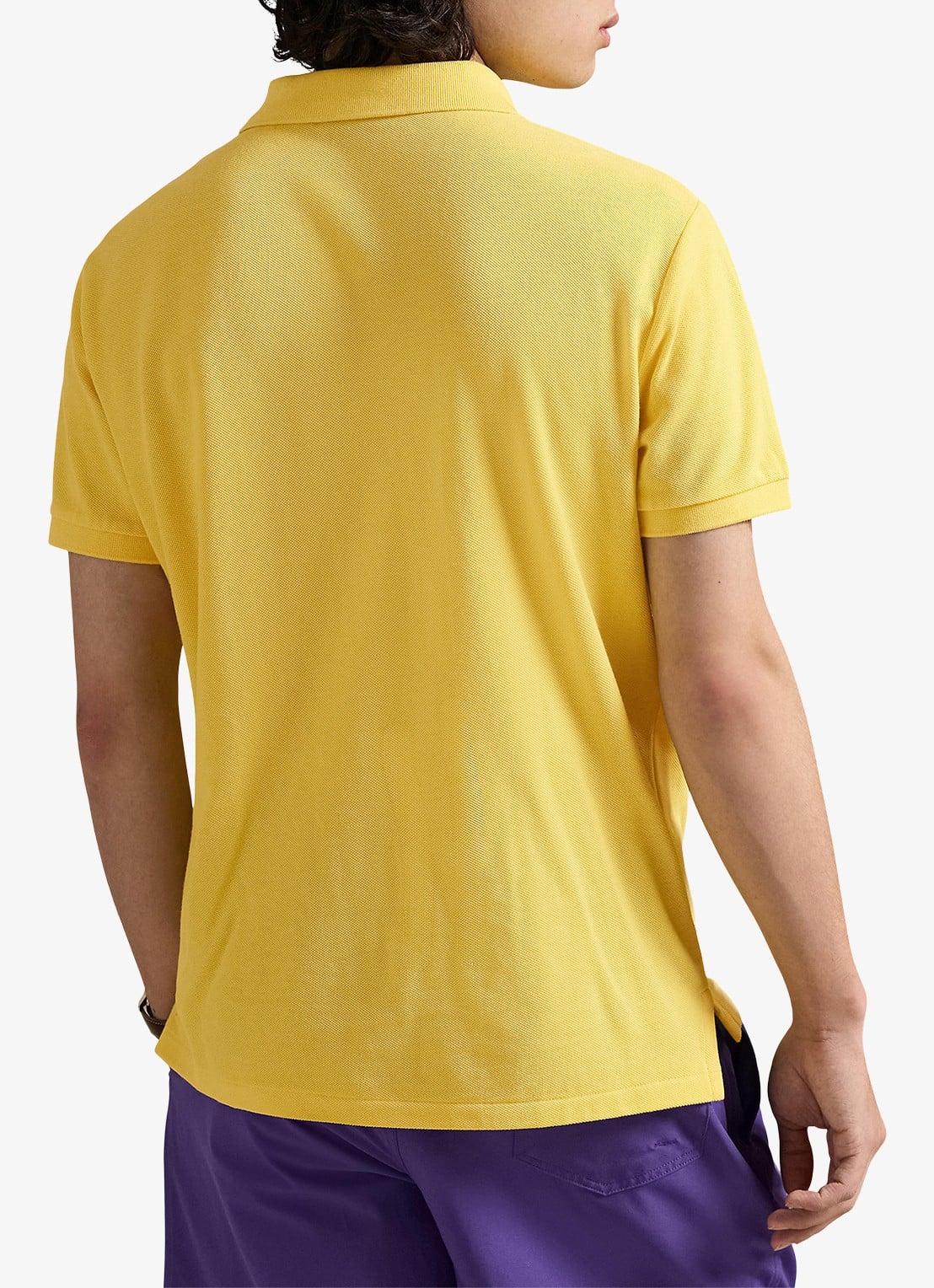 Ralph Lauren Slim fit polo van piqué katoen - achterkant 5 sunfish yellow/c7109-zxvx