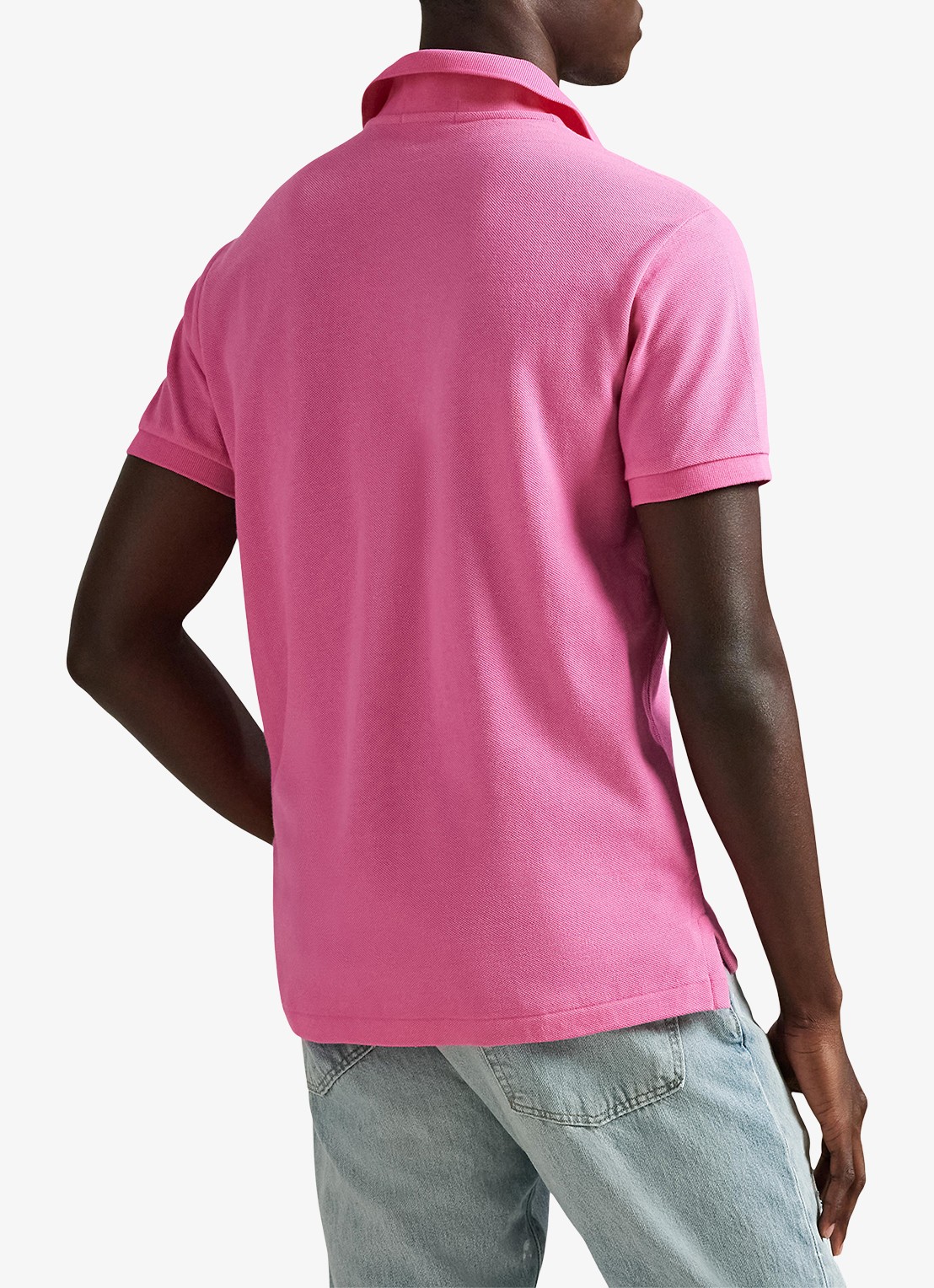 Ralph Lauren Slim fit polo van piqué katoen - achterkant baja pink/c6995-zyvc