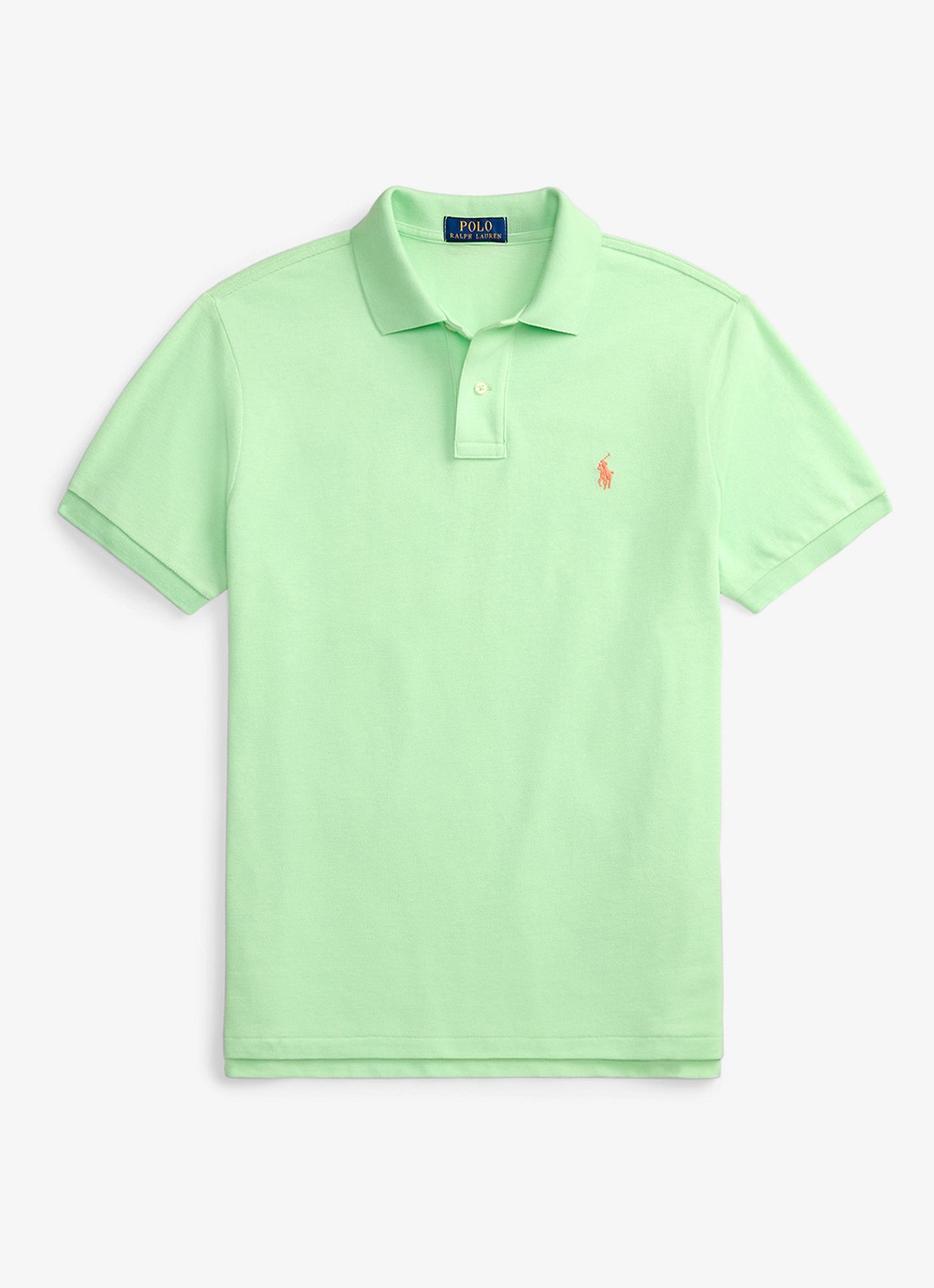 Ralph Lauren Slim fit polo van piqué katoen - voorkant cruise lime/c2113-zyva