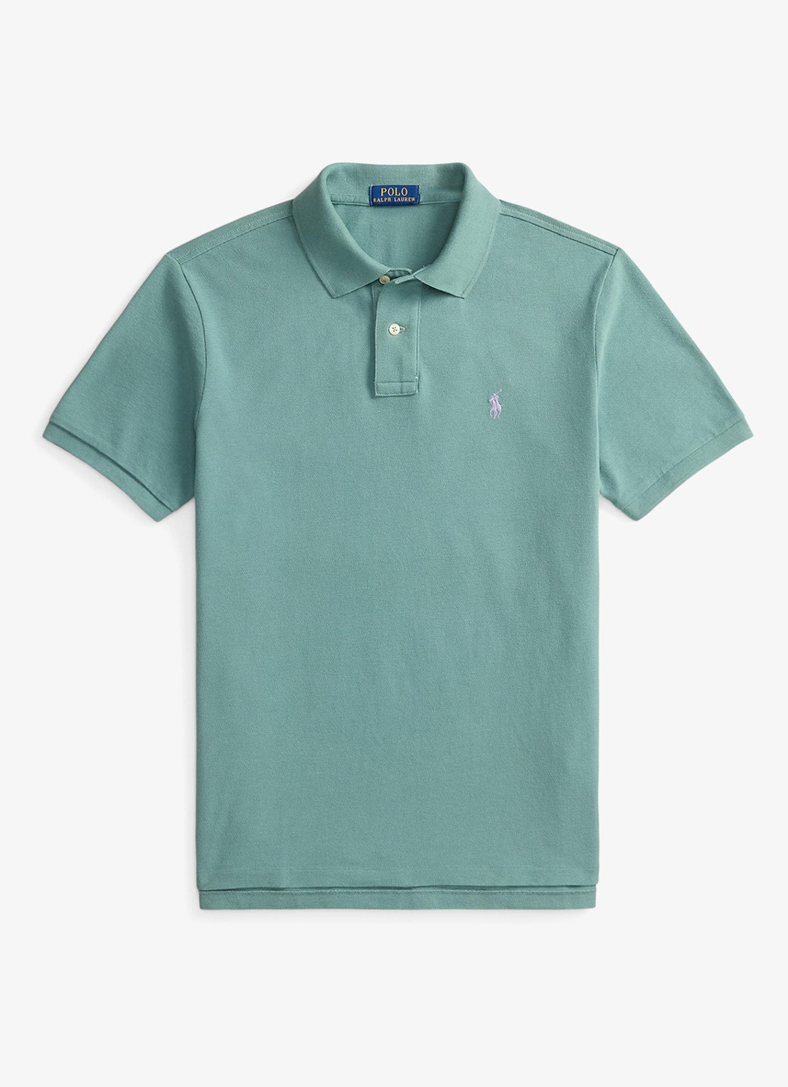Ralph Lauren Slim fit polo van piqué katoen - voorkant 3 greenscape / groen