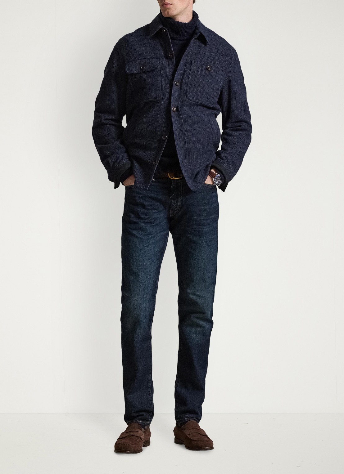 Ralph Lauren Slim leg jeans met donkere wassing - voorkant 5 narrows / indigo