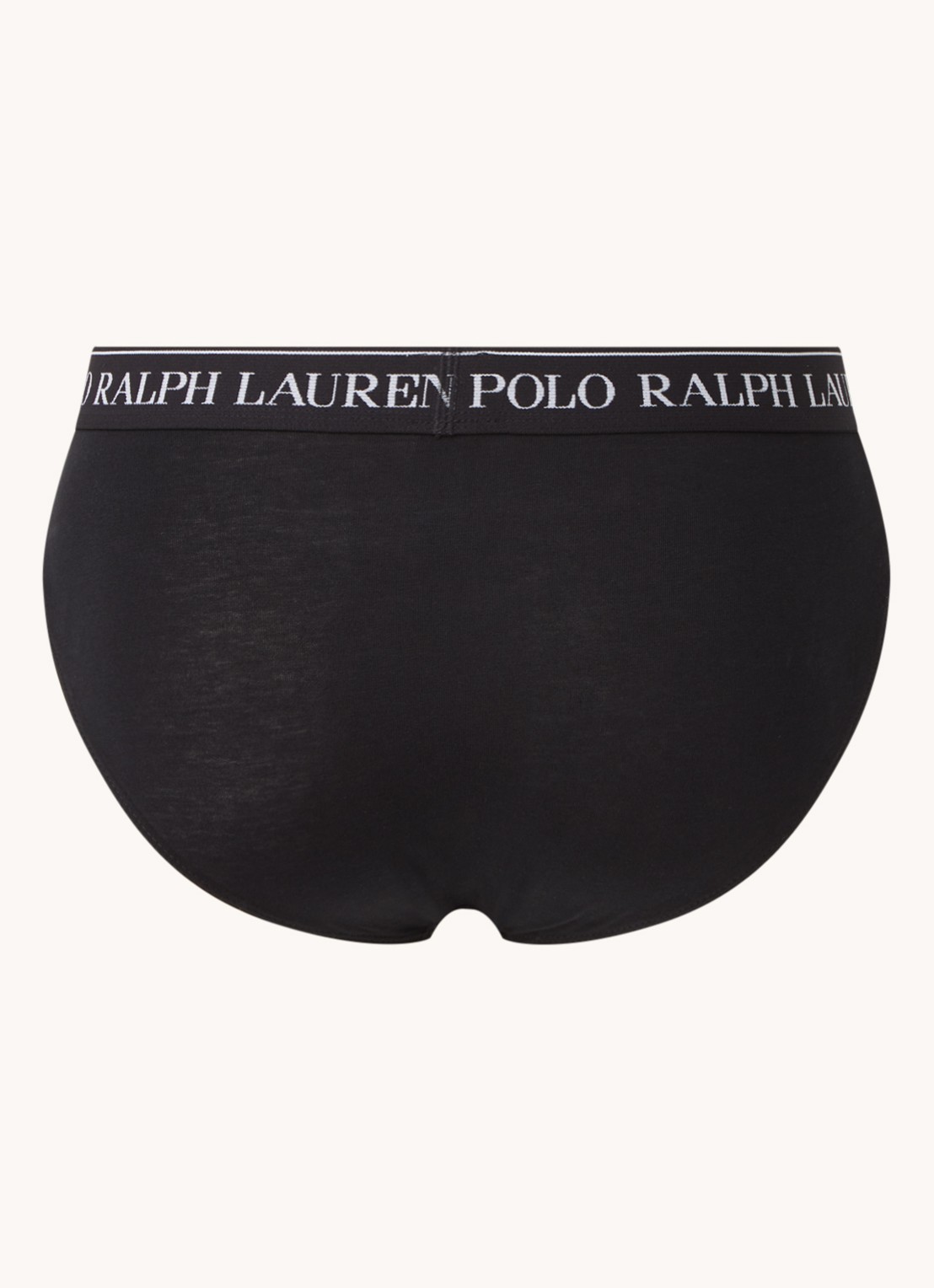 Ralph Lauren Slip van katoen in 3-pack - achterkant 2 zwart